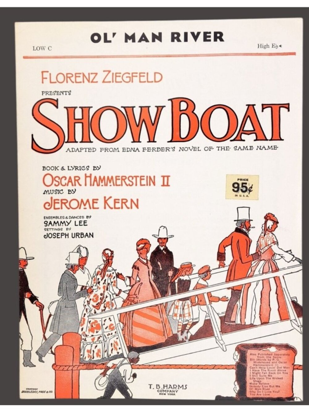 Vintage Ol' Man River Sheet Music Show Boat Hammerstein Kern 1927 Ziegfeld Tune